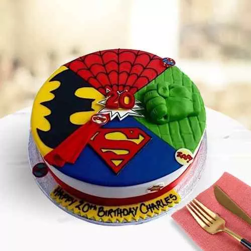 Amazing Eggless Superhero Cake
