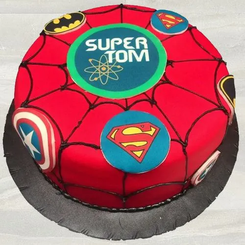 Send Super Hero Fondant Cake for Kids Party