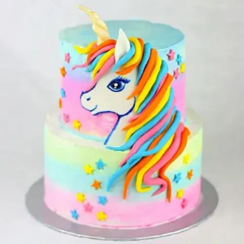 Send 2 Tier Unicorn Cake 