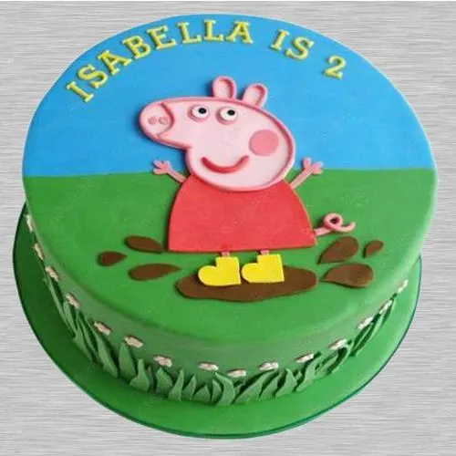 Deliver Peppa Pig Fondant Cake for Youngster