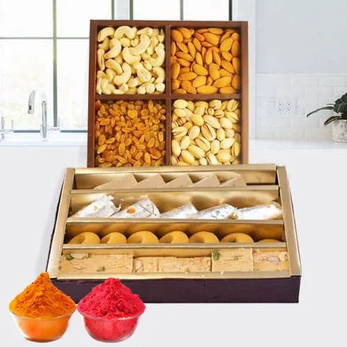 Assorted Dry Fruits with Assorted Sweets