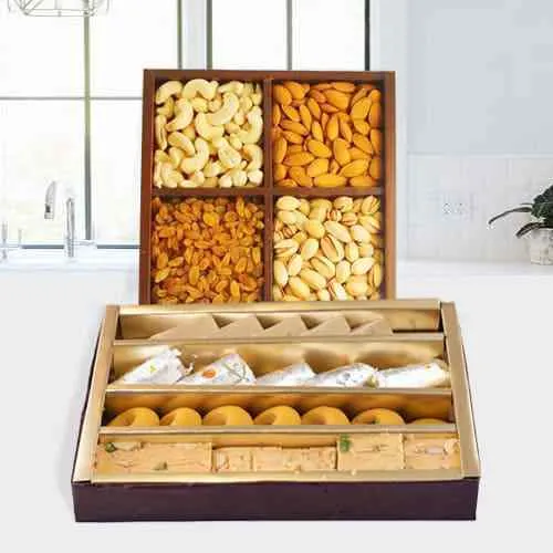 Deliver Assorted Dry Fruits with Assorted Sweets