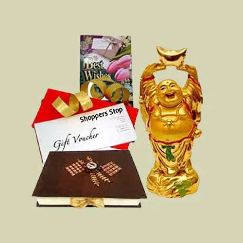 Send Shoppers Stop Vouchers, Laughing Buddha, Homemade Chocolates  N  a Free Best Wishes Card to your loved ones