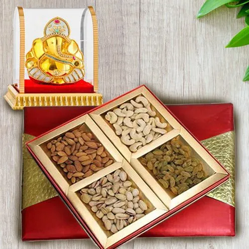 Order Mixed Dry Fruits Box with Lord Ganesha