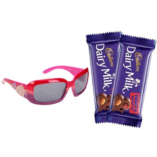 Gracing Eyes Barbie Sunglasses With 2 pcs Cadburys Dairy Milk Fruit n Nut Bar