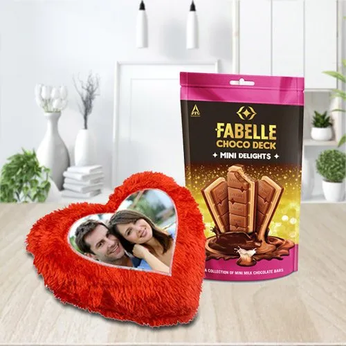 Shop for ITC Fabelle Mini Delight Chocolate with Personalized Cushion