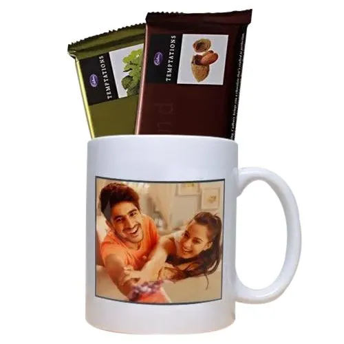 Personalized Photo Mug N Two Cadbury Chocolates