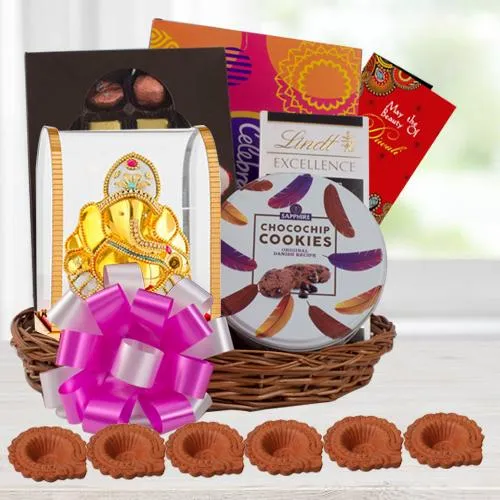 Amusing Diwali Hamper of Chocolate n Cookies for Family