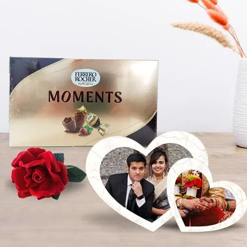 Delectable Chocolate N Personalized Photo Frame Gift Combo