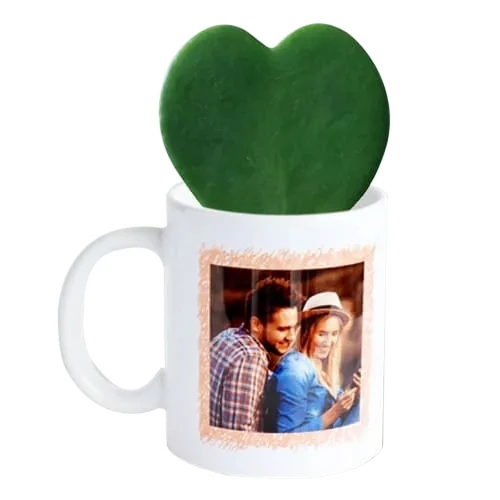 Stunning Hoya Heart Plant in Personalized Coffee Mug