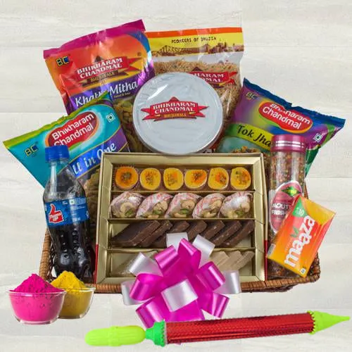 Ambrosial Sweets n Snacks Gift Hamper for Holi