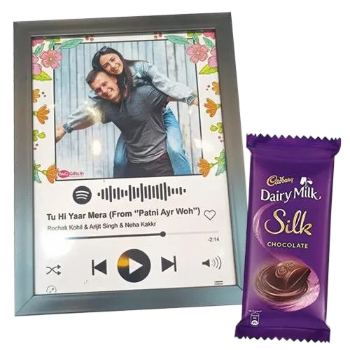 Wonderful Personalized Music Photo Frame with Cadbury Silk