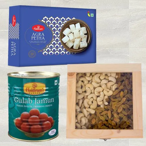 Crafty Combo of Haldiram Mithai n Dry Fruits