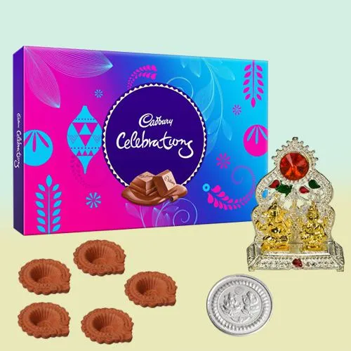 Pious Laxmi Ganesh Mandap n Cadbury Celebration with Free Coin n Diya