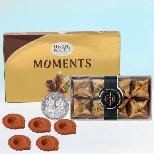 Finest Pyramid Baklawa with Rocher Moments, Free Coin n Diya