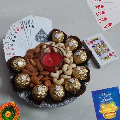 Fulfilled Teen Patti Combo of Diwali Chocolates n Dry Fruits