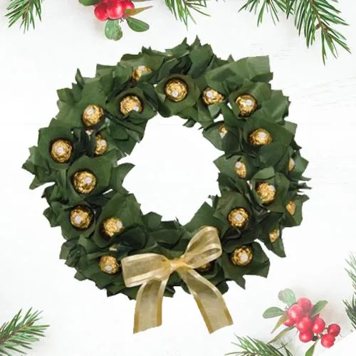 Ecstatic Handmade Chocolate Wreath for Christmas Gift