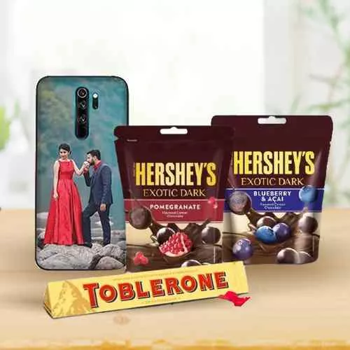 Forever Yours Combo of Hersheys Exotic, Toblerone N Mobile Cover