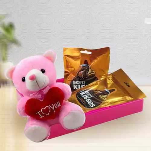 Impressive Hersheys Kisses Pair n Teddy with Heart