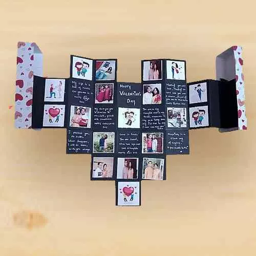 Astonishing Pop Out Heart Maze Card of Personalized Photos	