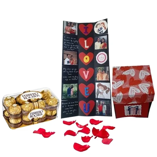 Mesmerizing Love Infinity Personalized Card with Ferrero Rocher Box