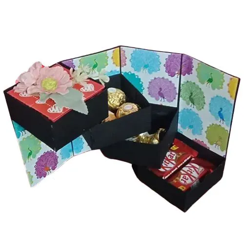 Dazzling MultiLayer Handmade Stepper Box of Mixed Chocolates