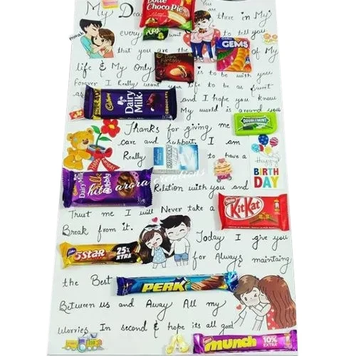 Ravishing Choco Message Card Full of Assorted Chocolates