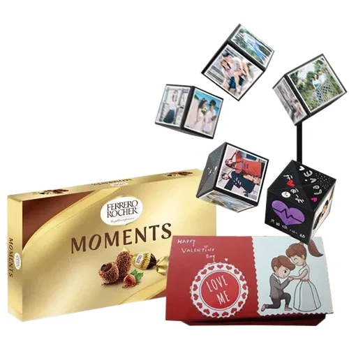 Wonderful Personalized Photo PopUp Box with Ferrero Moment 	