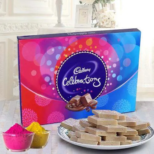 Sumptuous Haldiram Kaju Katli with Cadbury Celebrations n Herbal Gulal