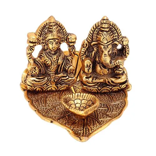Handcrafted Antique Lakshmi Ganesh Diya