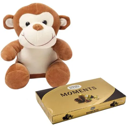 Extraordinary Duo of Monkey Stuffed Toy N Ferrero Rocher Moments