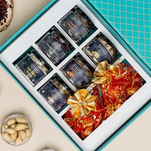 Tasty Chocolaty Bites with Assorted Mukhwas N Dried Fruits Gift Box