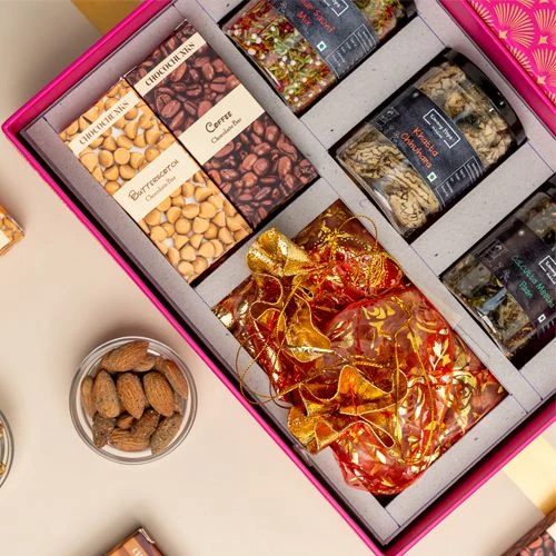 Irresistible Choco Nutty Gift Box with Assorted Mukhwas
