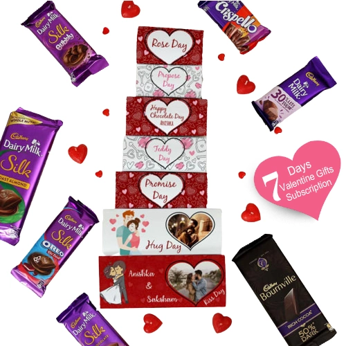 Trendsetting Valentines Special Set of 8 Branded Chocolates