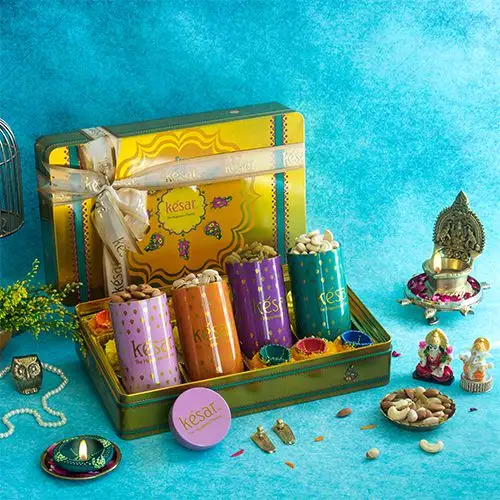 Mega Nuts Box And Diya Set