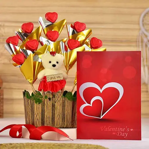 Premium Handmade Chocolates Wooden Pot Arrangement