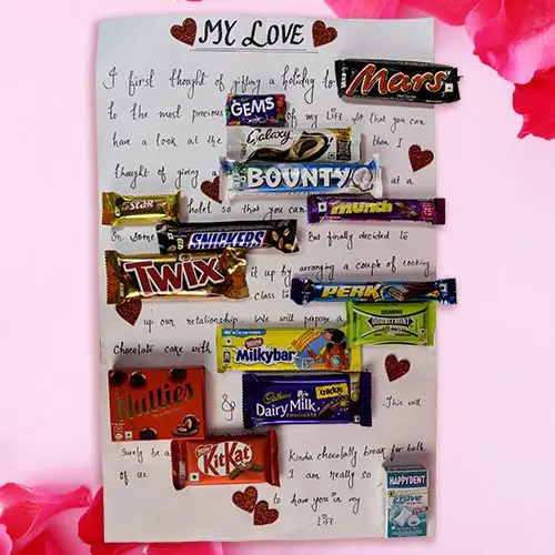 Marvellous My Love Chocolate Message Card