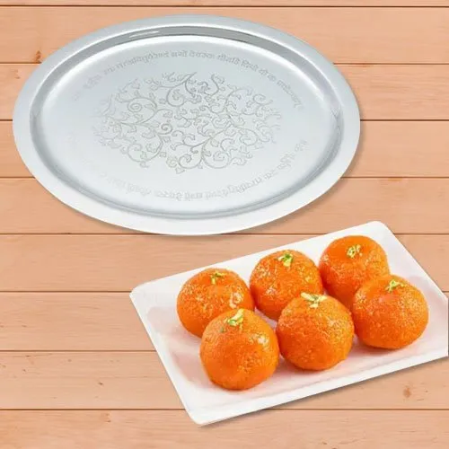 Haldirams Pure Ghee Laddoo N Silver Thali