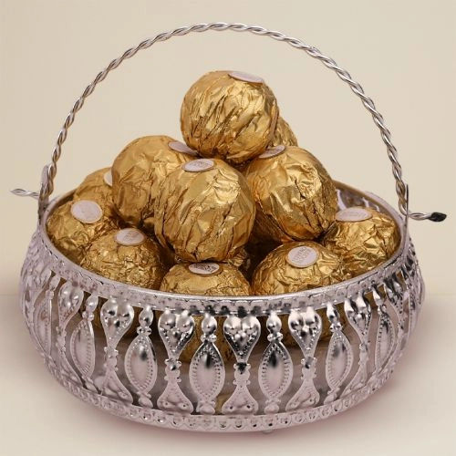 Luxury Ferrero Rocher  N  Silver Plated Bowl