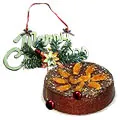 Christmas Cake with Christmas Door Hanging<br/><a href=