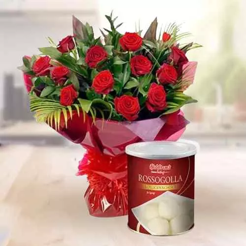 Glam Roses with Rasgulla Glam Roses with Rasgulla