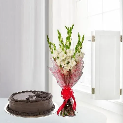 Beaming Gladiolus Choco Cake