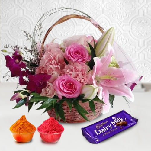 Gorgeuos Flowers combined added with enticing Cadburys Chocolate