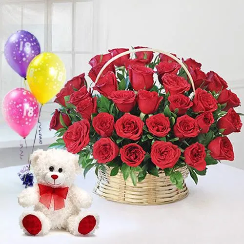 Shop for Red Roses Arrangement with Ferrero Rocher Chocolates