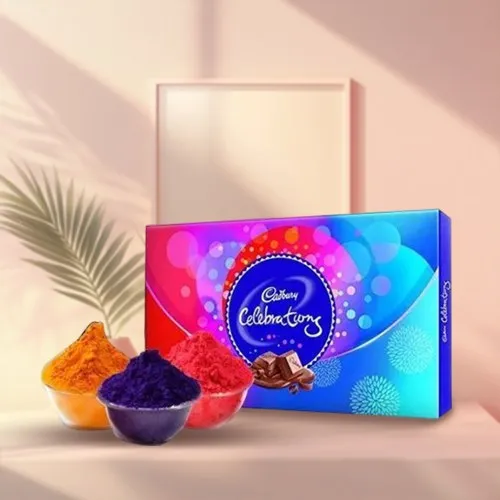 Send Herbal Gulal with Cadbury Celebration