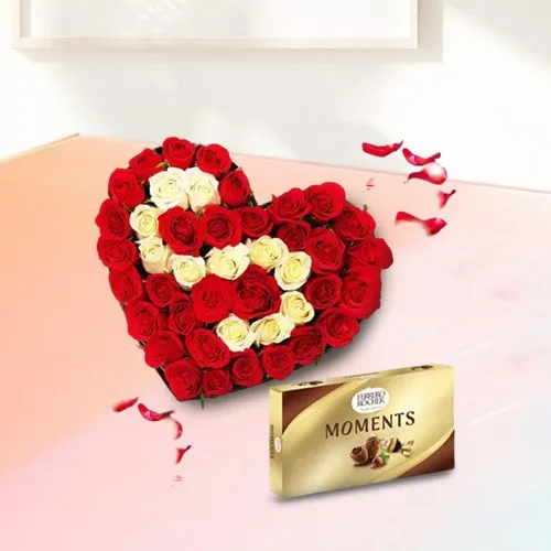 Chocolaty Love N Rosy Heart Gift Combo