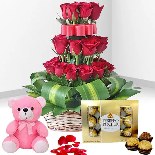 Impressionable Roses for 25th Valentines Day Gift