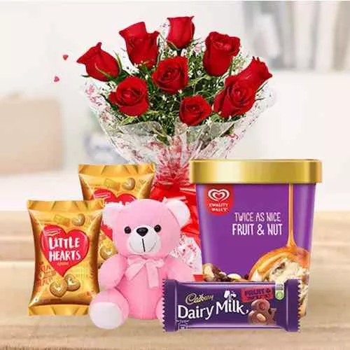 Spectacular Rosy Treat of Kwality Walls Ice Cream with Chocolates n Teddy
