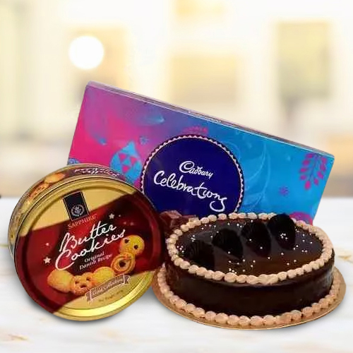Yummy Cake N Cadbury Celebration Treat with Butter Cookies