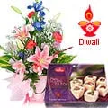 Mixed Seasonal Flower with Soan Papdi